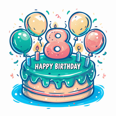 Birthday Cake Graphic (2)のイラスト素材