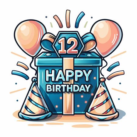 Birthday Gift Graphic (3)のイラスト素材
