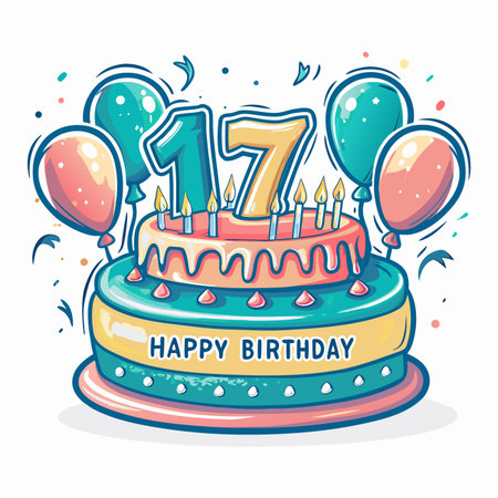 Birthday Cake Graphic (5)のイラスト素材