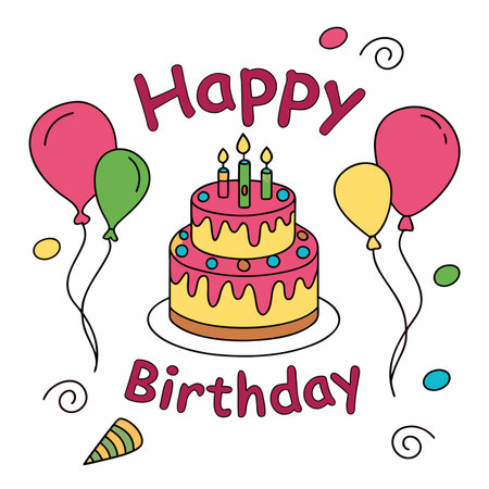 Happy Birthday Card (4)のイラスト素材