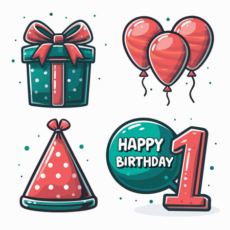 Birthday Icons (5)のイラスト素材
