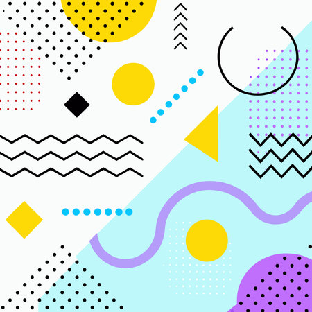 Vibrant geometric abstract art with bold colors