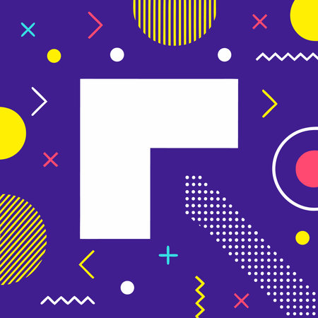 Abstract geometric design featuring bold shapes and vibrant colorsのイラスト素材