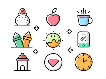 Diverse speech bubbles and icons represent communication and connectivity themeのイラスト素材