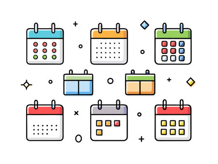 Whimsical Halloween icons showcase festive spooks with a modern, playful feel.のイラスト素材