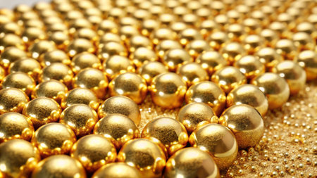 Close-up of a pattern of gold ornaments.の素材