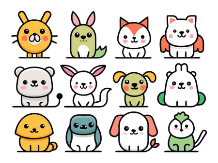 Festive winter holidays elements depicted in colorful designのイラスト素材