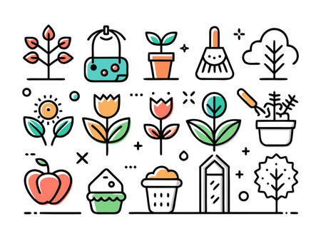 Nine cheerful gift boxes with bows and dots presented nicelyのイラスト素材