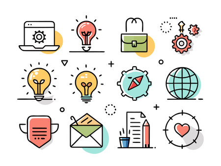 Assorted fashion apparel and accessories in doodle style artのイラスト素材