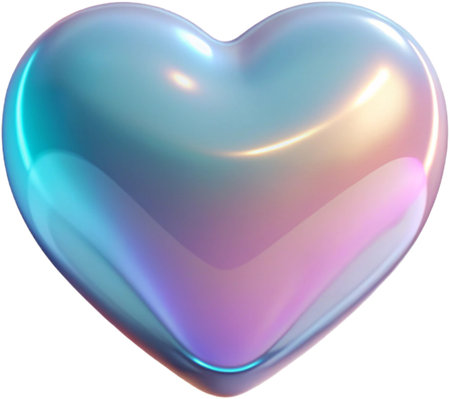 Cute pink teddy bear holding a heart with a sweet expressionの素材