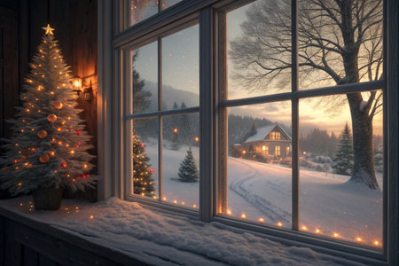 Elegant silver Christmas ornaments display festive serenityの素材