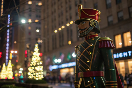 Neutral Christmas scene evokes warmth and holiday cheerの素材