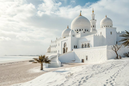 Elegant arrangement of white roses and decorative elementsの素材