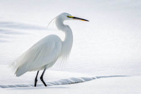 Polar bear stands majestically amidst the Arctic landscape.の素材