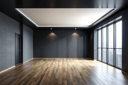 A powerful lightning storm strikes over a dark forest mountain landscape.の素材