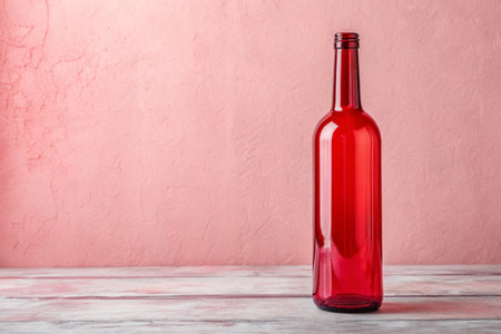 An architectural space of blue concrete walls and geometric floor tiles.の素材