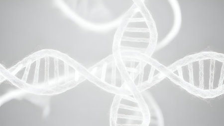 Dna structure. Abstract background with dna molecule. 3d renderingの素材
