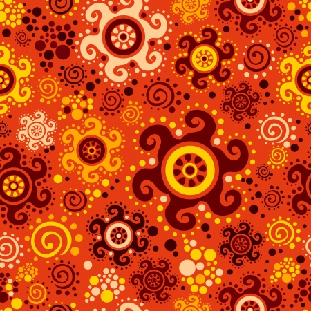 bright vector seamless background in ethnic styleのイラスト素材