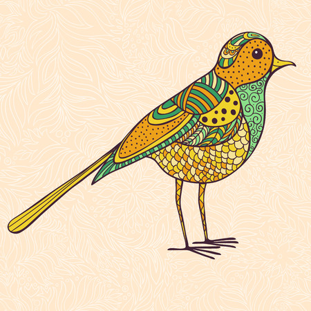 The bright decorative illustration with  patterns. Can be used in fabric design for making of clothes, accessories, creating decorative paper, wrapping, envelope, in web designのイラスト素材