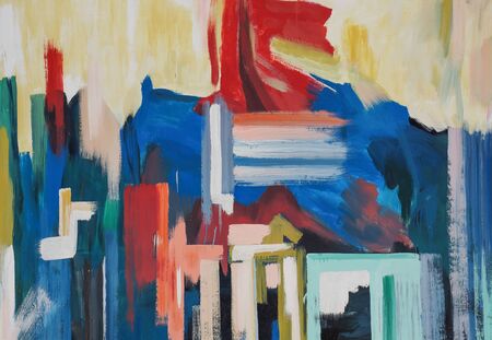 Abstract colorful texture backdrop paintingの写真素材