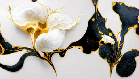 Swirls of marble or the ripples of agate. Liquid marble texture. Fluid art. abstract waves. 3D Renderingの写真素材