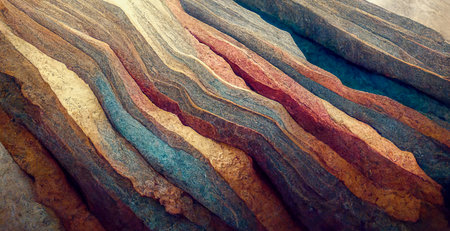 Detail of a rock with variants of color. Rock full of curves and smooth cuts. Close up rocks texture dramatic.Stoneの写真素材