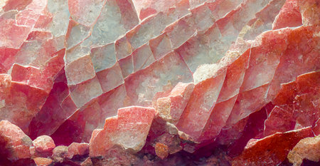 Detail of a rock with variants of color. Rock full of curves and smooth cuts. Close up rocks texture dramatic.Stoneの写真素材