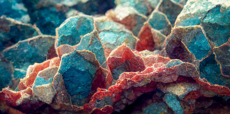 Detail of a rock with variants of color. Rock full of curves and smooth cuts. Close up rocks texture dramatic.Stoneの写真素材