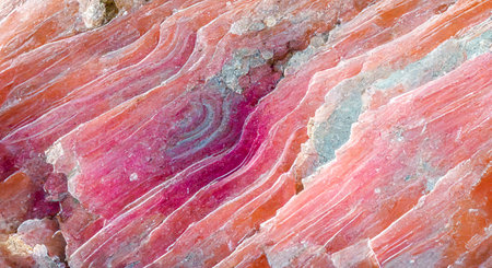 Detail of a rock with variants of color. Rock full of curves and smooth cuts. Close up rocks texture dramatic.Stoneの写真素材