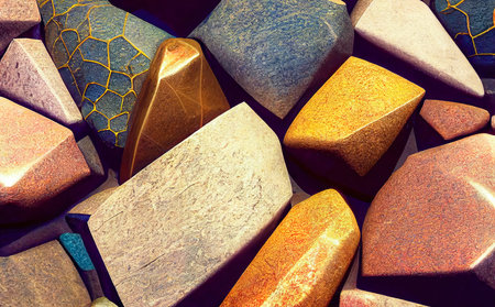 Small stone texture for background. abstract background with round pebble stones. stone wall texture photoの写真素材