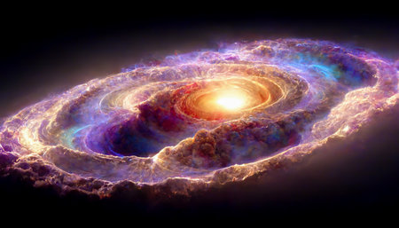 Incredibly beautiful galaxy in outer space. Nebula night starry sky. Multicolor outer space....