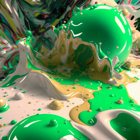 Beautiful fluid abstract background. acrylic texture with gold marble pattern. Liquid paint. Acrylic...