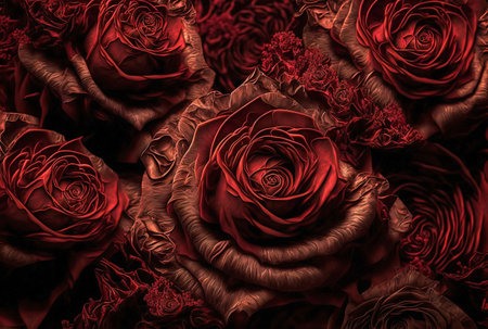 Natural roses background. flower background. Bouquet of fresh roses. Romance love valentine day decoration bouquet bloomの写真素材