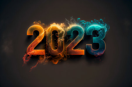 Merry Christmas and Happy New Year 2023 background. design for greeting card, Banner, Poster....
