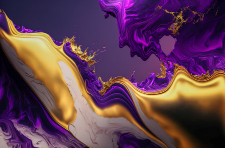 Swirls of multi color marble . Liquid marble texture. Fluid art. abstract waves skin wall luxurious art ideas. Generative AIの写真素材