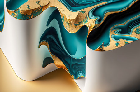 Swirls of multi color marble . Liquid marble texture. Fluid art. abstract waves skin wall luxurious art ideas. Generative AIの写真素材