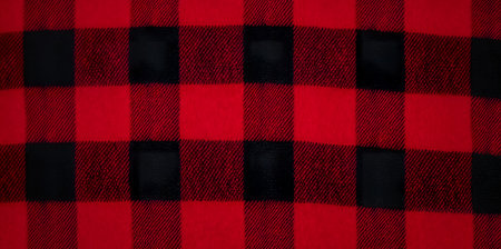 Red and black checkered fabric as a background, texture.