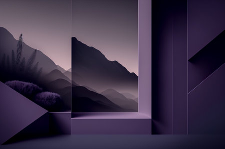 3d rendering of abstract background with geometric shapes. Minimal designの写真素材