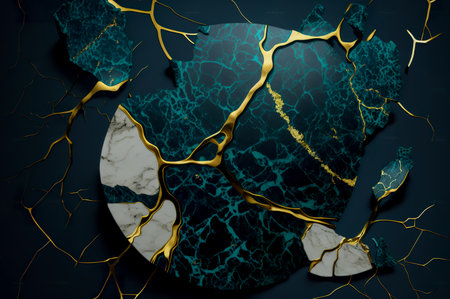 marble texture with natural pattern. Marble abstract background. illustration for Banner, invitation, wallpaper. Generative AIの写真素材