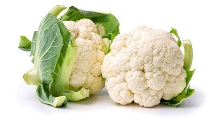 Cauliflower isolated on white background.の写真素材