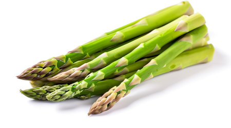 asparagus. Fresh vegetables isolated on white background. Healthy food concept. Generative AIの素材