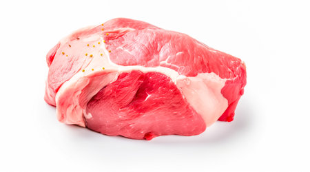 fresh raw beef steak isolated on white background. Generative AIの写真素材