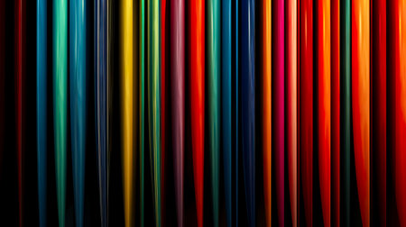 Colorful abstract background with stripes and lines. 3d illustration.の素材