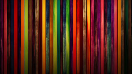Colorful wooden background with vertical stripes. Abstract background for design.の素材