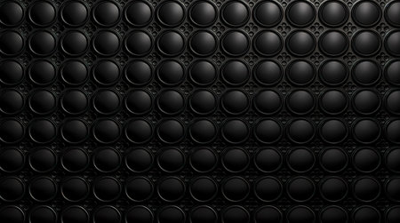Black abstract background design. Modern wavy line pattern. blank space for text. Generative AIの素材