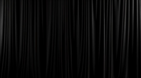 Black abstract background design. Modern wavy line pattern. blank space for text. Generative AIの素材