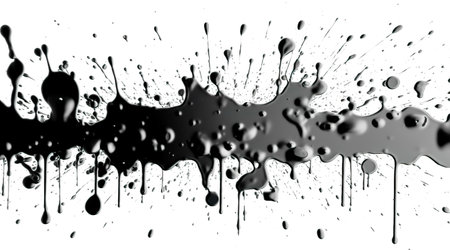 Abstract hand painted black and white background, acrylic painting on canvas, wallpaper, texture. Generative AIの素材