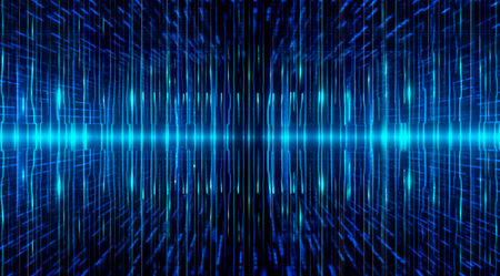 Blue Digital cyberspace and digital data network connections concept. digital abstract background. Generative AIの素材