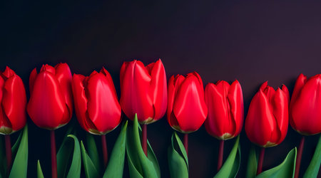 beautiful tulips on background. Valentine Day Concept. Generative AIの素材