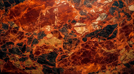 Marble pattern background material with a luxurious atmosphere of red, black and gold. Generative AIの素材